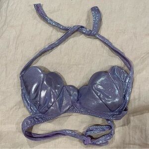 Lavender Mermaid Padded Shell Bra Halter Bikini Top